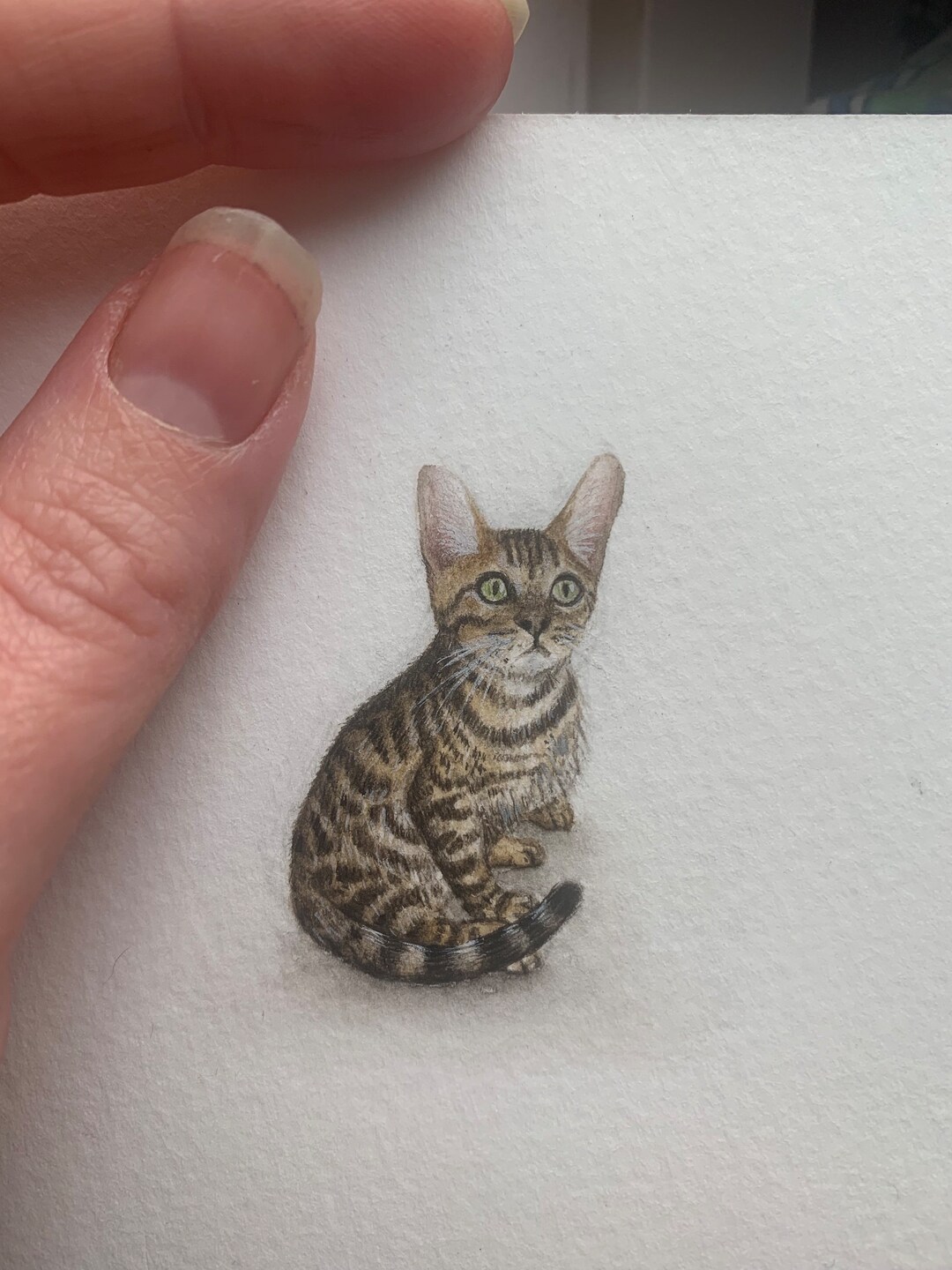 Miniature Cat Painting. Watercolour Art. - Etsy