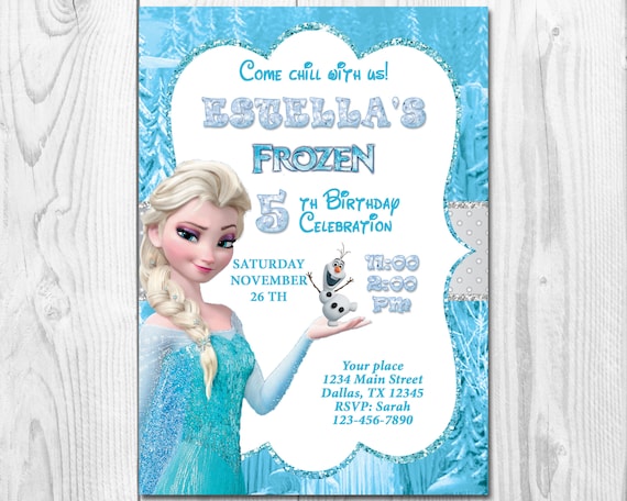 Super Bevroren verjaardagsuitnodiging-Elsa Frozen uitnodiging | Etsy JV-44
