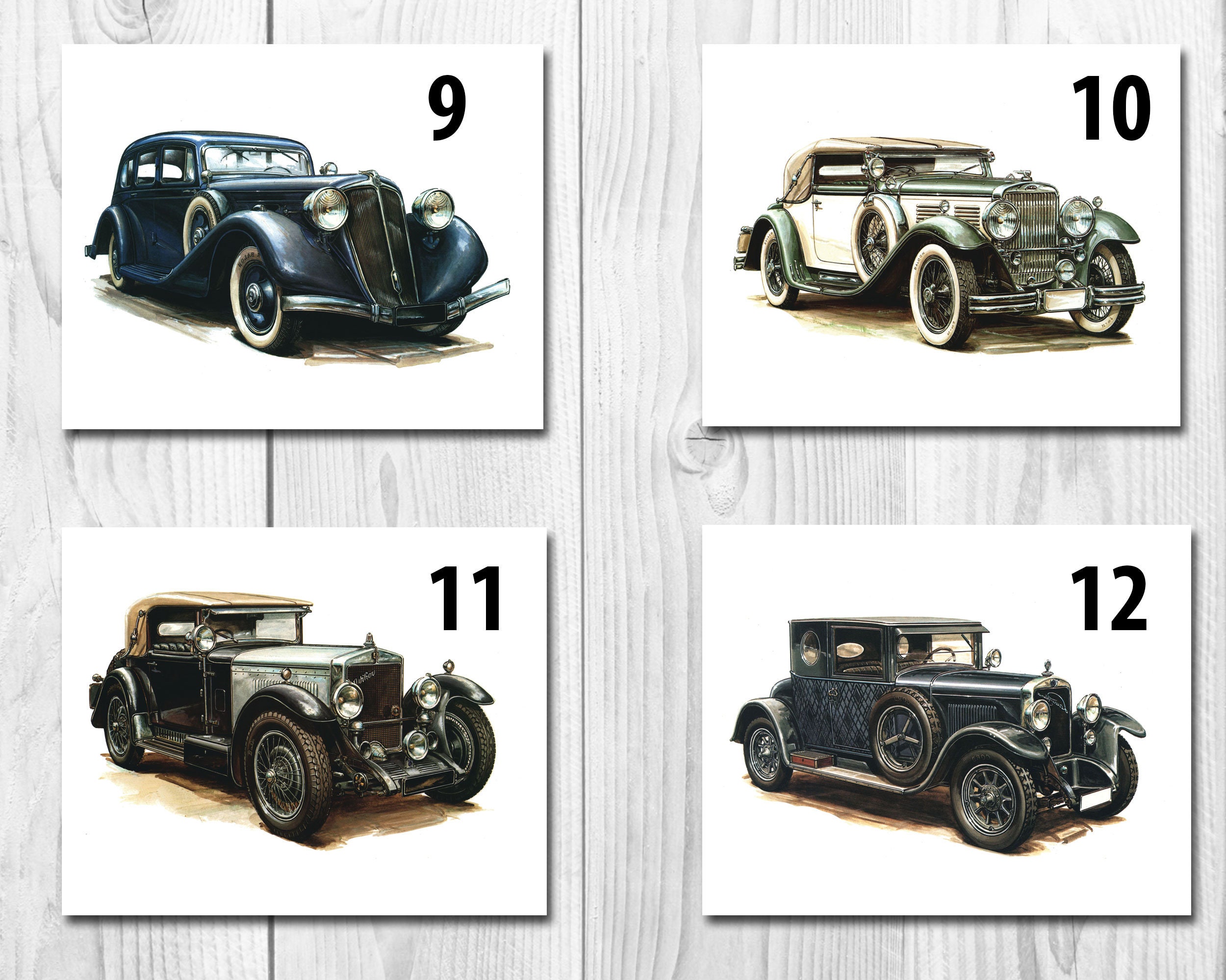 Car Art Prints Vintage Car Prints Car Themed Room Antique Etsy