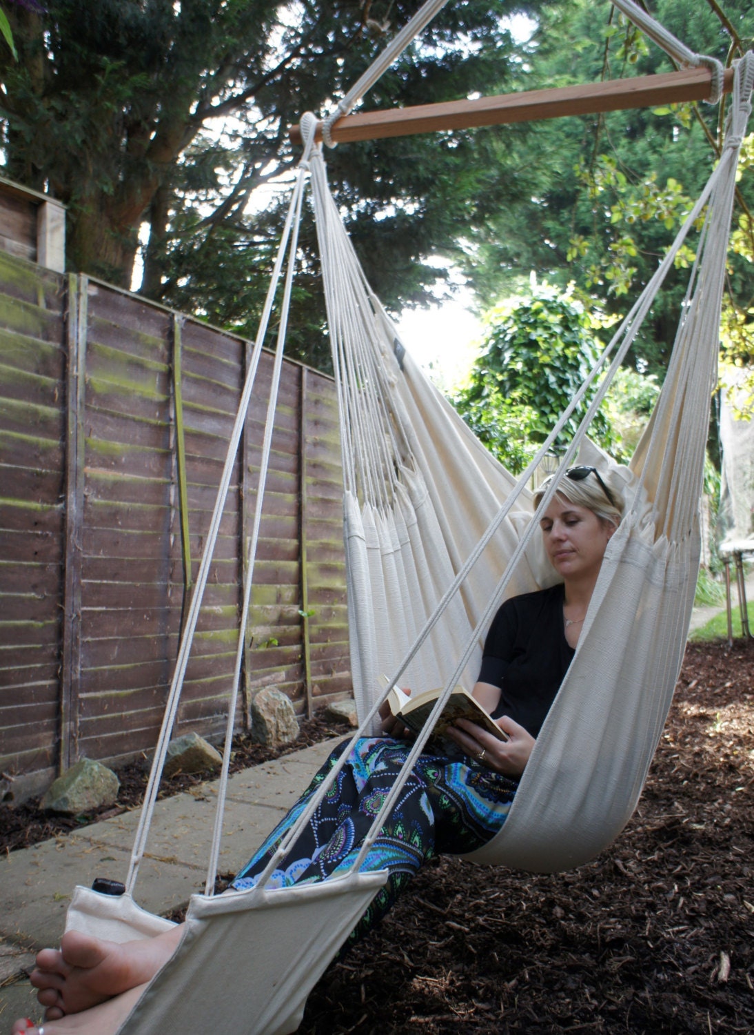 Hanging Hammock Chair With Footrest 