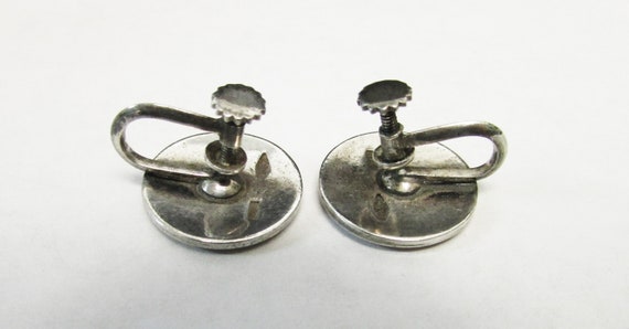 Vintage Estate  1920's Japan Silver Enamel Earrin… - image 5