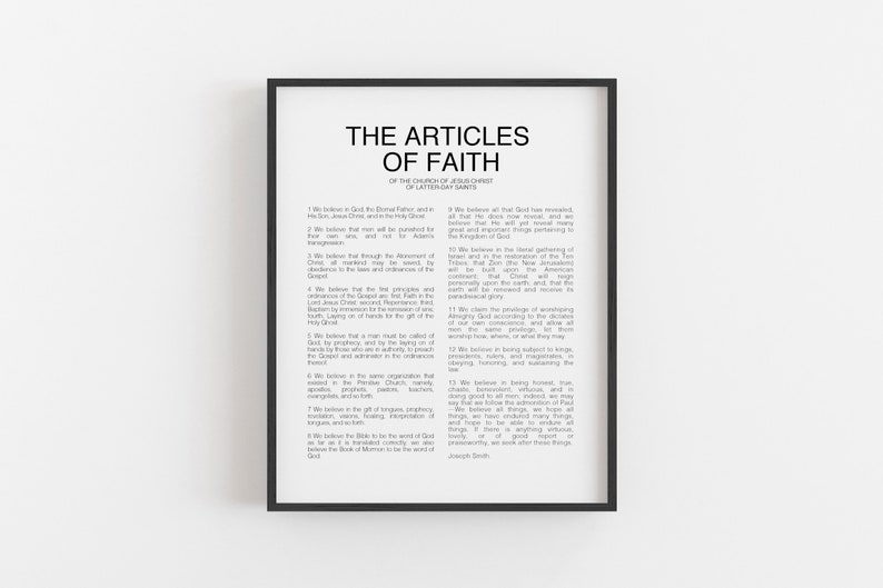 picture relating to Articles of Faith Printable known as The Written content of Religion Printable // Immediate Obtain // 5 Measurements // Printing Companies Offered // LDS Prints // Revolutionary Material of Religion
