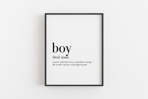 Boy Definition Printable // Instant Download // Printing - Etsy