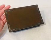Antique Arts Crafts Silver Crest Bronze Sterling inlay box