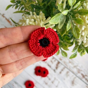 6 petites fleurs rouges au crochet, ensemble de scrapbooking pour journal, kit de journal, fabrication de cartes, cadeau d'agenda, bricolage et travaux manuels, décoration de mariage