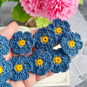 10 petites appliques de fleurs Forget me not, kit de journal de fournitures de scrapbooking, fabrication de cartes, décoration de mariage, emballage, travaux manuels d'art et d'artisanat, cadeau