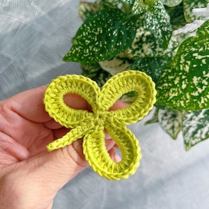 Shamrock - lot de 5, appliqués au crochet, tenue d'un journal, fabrication de cartes, feuilles de trèfle, trèfles de la Saint-Patrick, bricolage