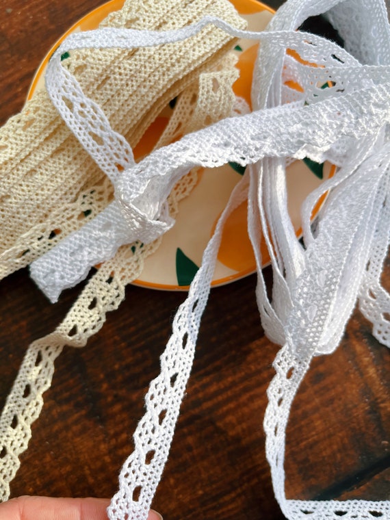 Ruban Dentelle Vintage En Coton - 10 Mètres - Largeur 8 Cm - Pour Couture, Scrapbooking, Décoration Mariage - 2