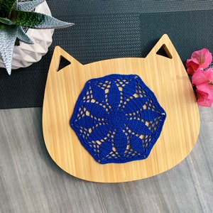 Navy crocheted round doily, lace doily for wedding/home decor, table centerpiece, 6 inch doily for dream catcher, gift ideas, placemat