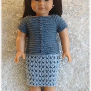 Top and Skirt (knitting pattern) - fits American Girl