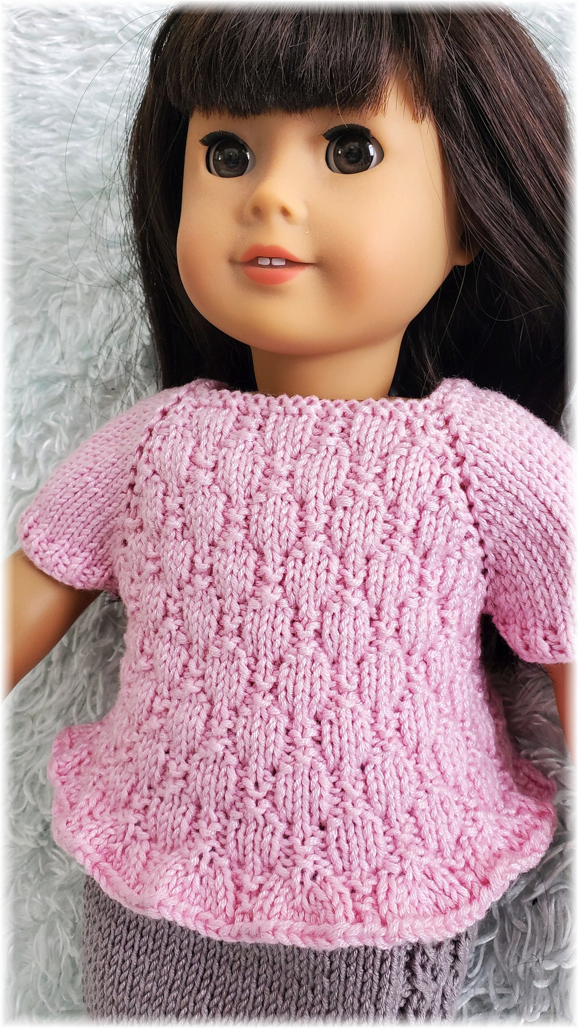 Top and Cabled Skirt knitting Pattern Fits American Girl Etsy