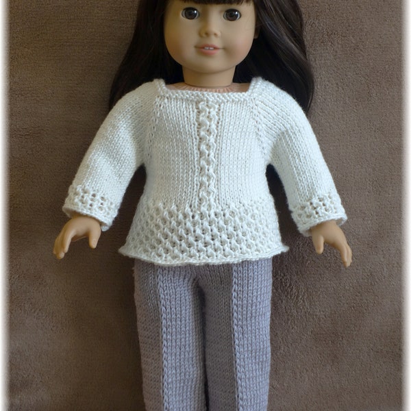 Sweater and Pants (knitting pattern) - fits American Girl
