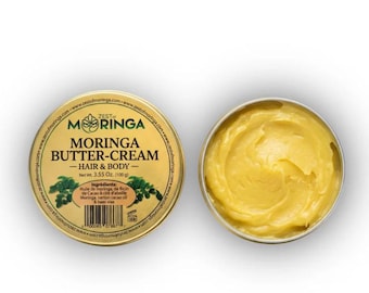 Moringa Butter Cream for Hair and Body, Natural Moisturizing Butter (100g)