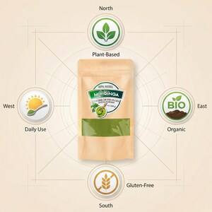Organic Moringa Leaf Powder | Natural Superfood Supplement image 2