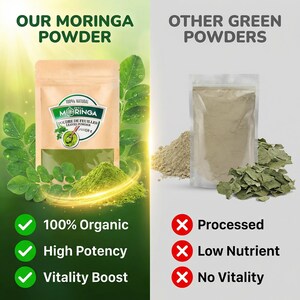 Organic Moringa Leaf Powder | Natural Superfood Supplement image 3