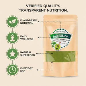 Organic Moringa Leaf Powder | Natural Superfood Supplement image 10
