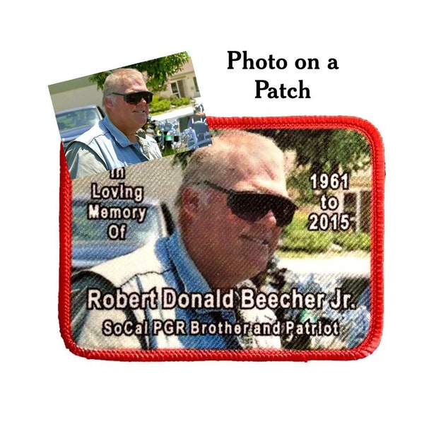 Custom photo patch - any personalization - your picture on a patch - permanent imprint - memory patch - celebrate happy times with a patch
