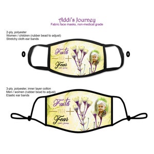 Addi's Journey cancer awareness fundraiser magnets, mugs, masks, dog tags image 4