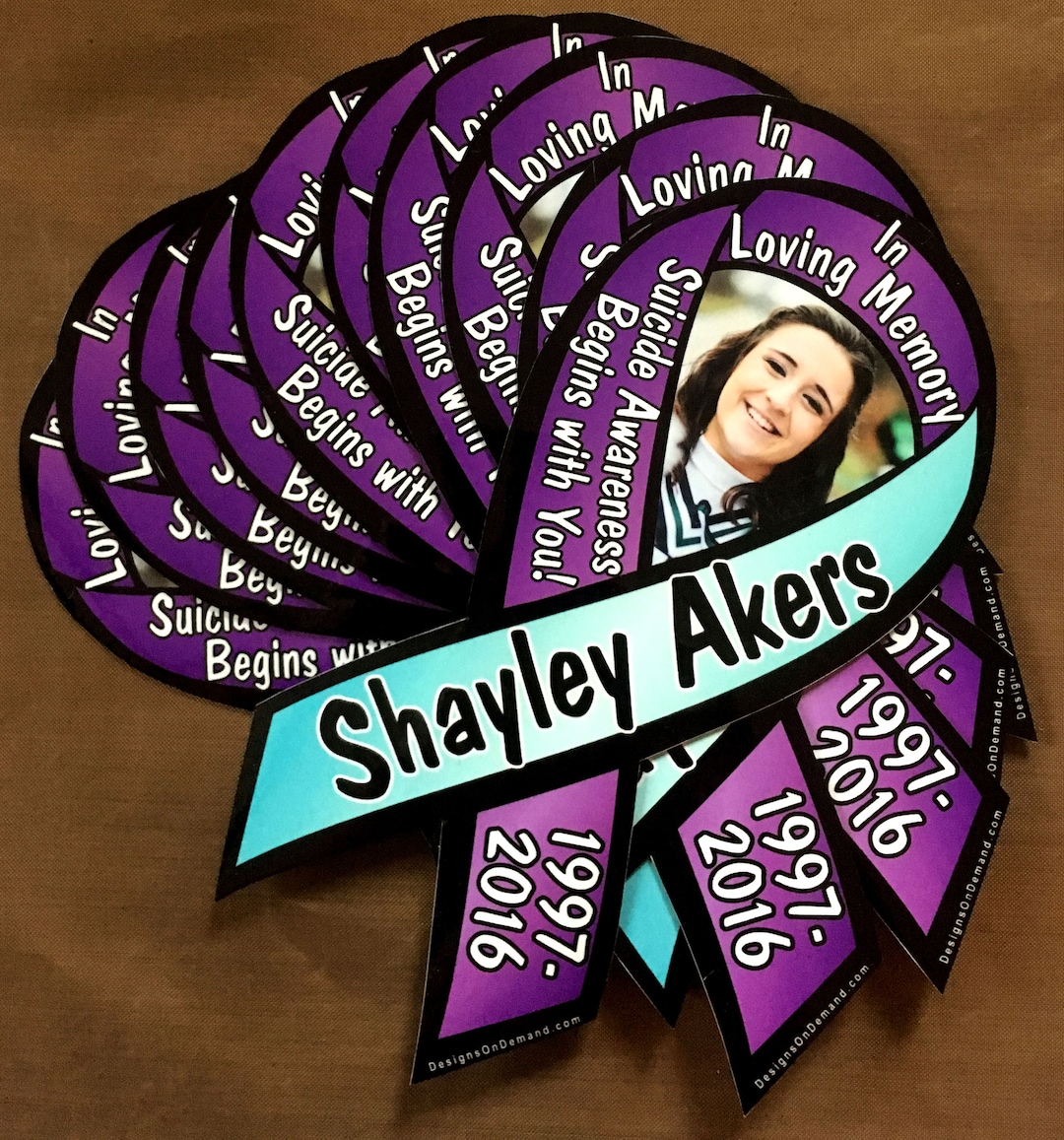 Personalized Awareness Ribbon Magnet - Add Photo or Logo, Name, Dates ...
