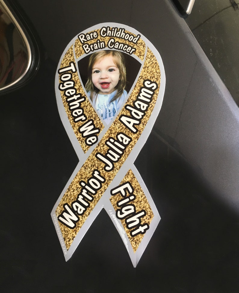 Julia Adams Cancer Fund awareness magnets and dog tags image 2