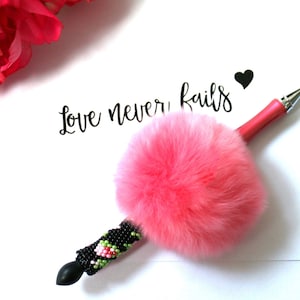 Stylo perlé, accessoires de bureau, agendas 2024, stylo tendance, stylo à encre, stylo orné de cristaux et de fourrure, nouvel article ! JUSTE ANNONCÉ ! 2024