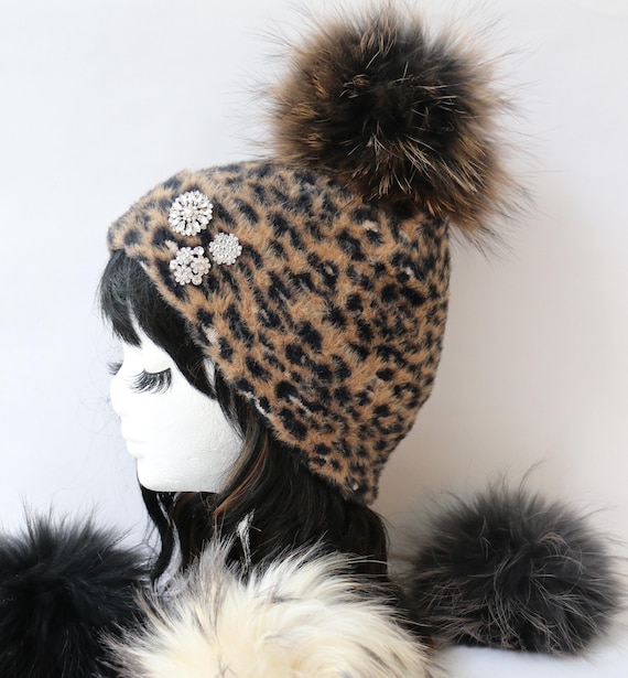 Leopard Print Hat, Women display picture 1
