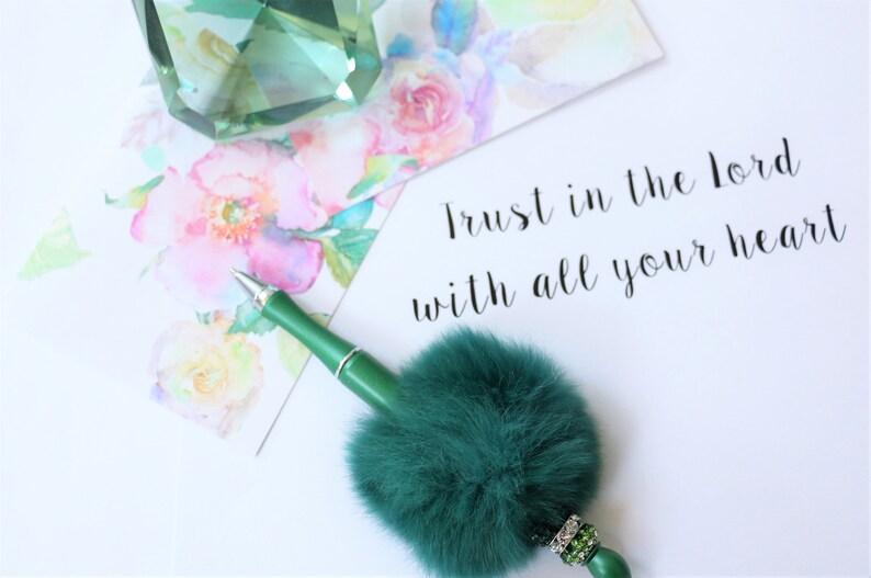 Fall Planner Pen Ink Pen NEW Item Pen Statement Pen 2020 Planners Crystal and Fur Embellished Pen Beaded Pen
