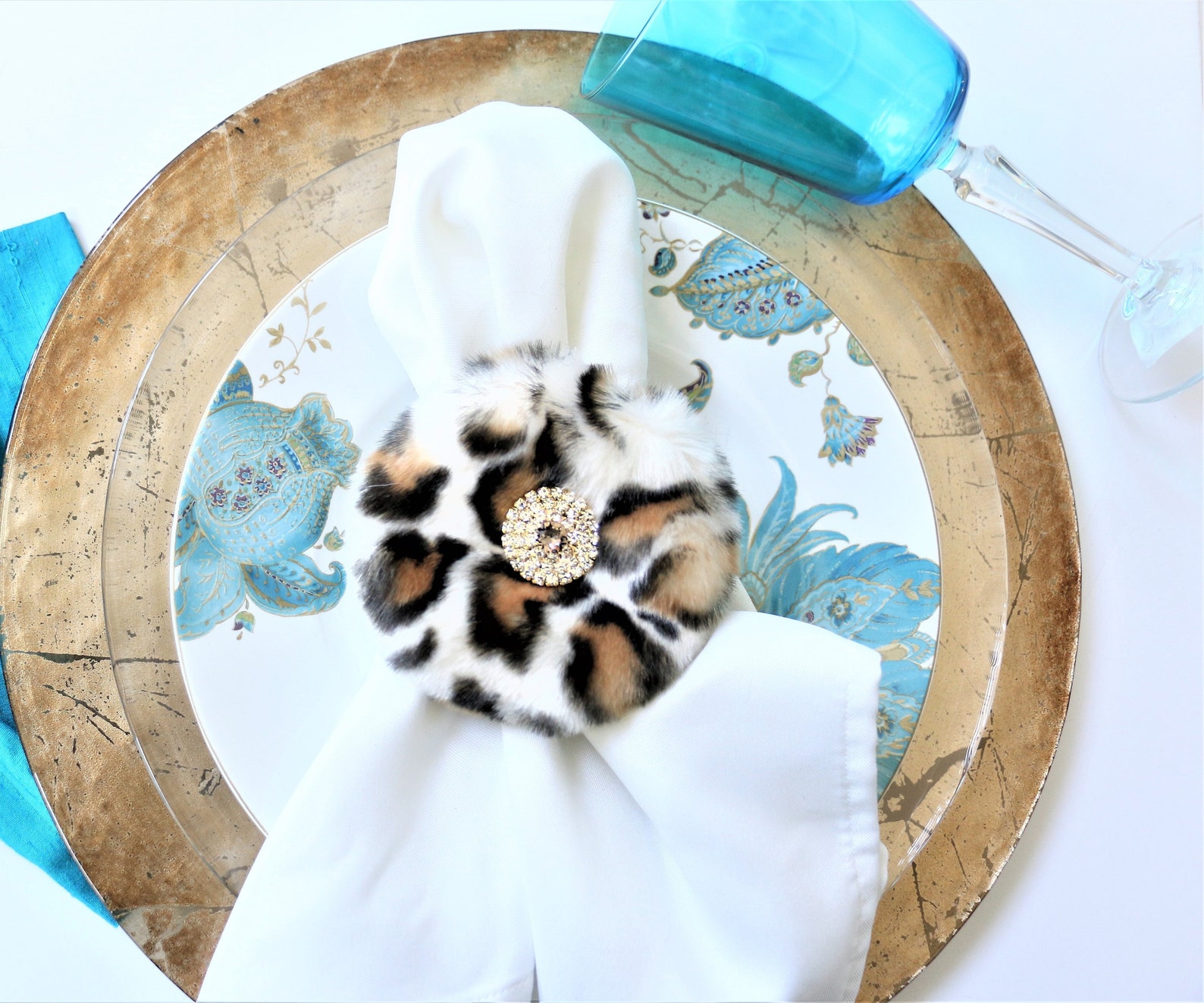 Napkin Rings Napkin Holders Fur Napkin Rings in Leopard Etsy