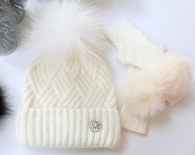 Cashmere Cuff Beanie Ivory