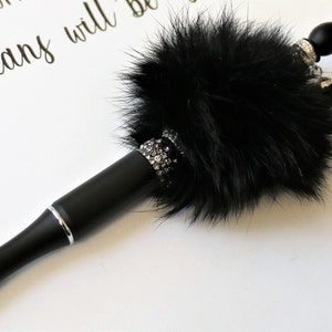 Stylo à pompons, stylo perlé, cadeau fête des mères, agenda 2024, cadeaux pour elle, stylo tendance, stylo à encre, stylo orné de cristaux et de fourrure, article neuf