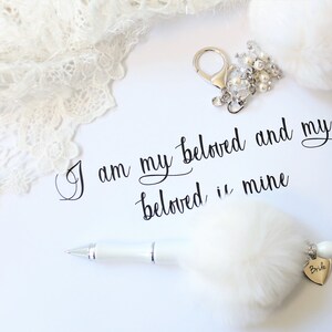 Cadeau pour la mariée, stylo perlé, accessoires de bureau, planificateurs 2023, cadeau de mariée, stylo de déclaration, stylo à encre, stylo embelli en cristal et en fourrure, NOUVEAU !