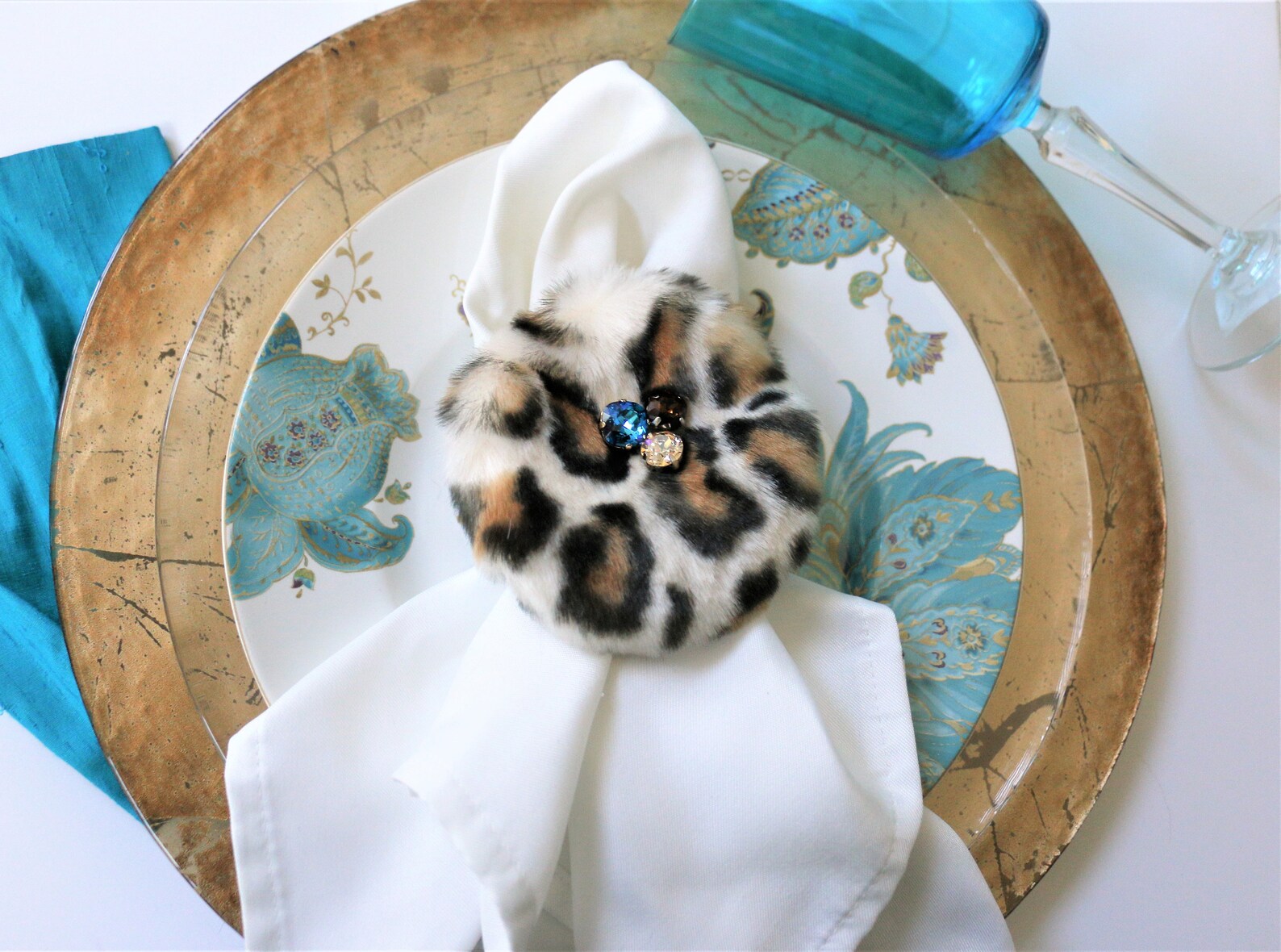 Napkin Rings Napkin Holders Fur Napkin Rings in Leopard Etsy