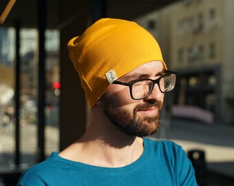 Spring hemp beanie | unisex soft organic beanie hat | light skull cap | hemp clothes by Haptic Path