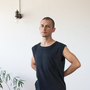 Hemp tank top | organic unisex shirt | eco-friendly clothing by Haptic path