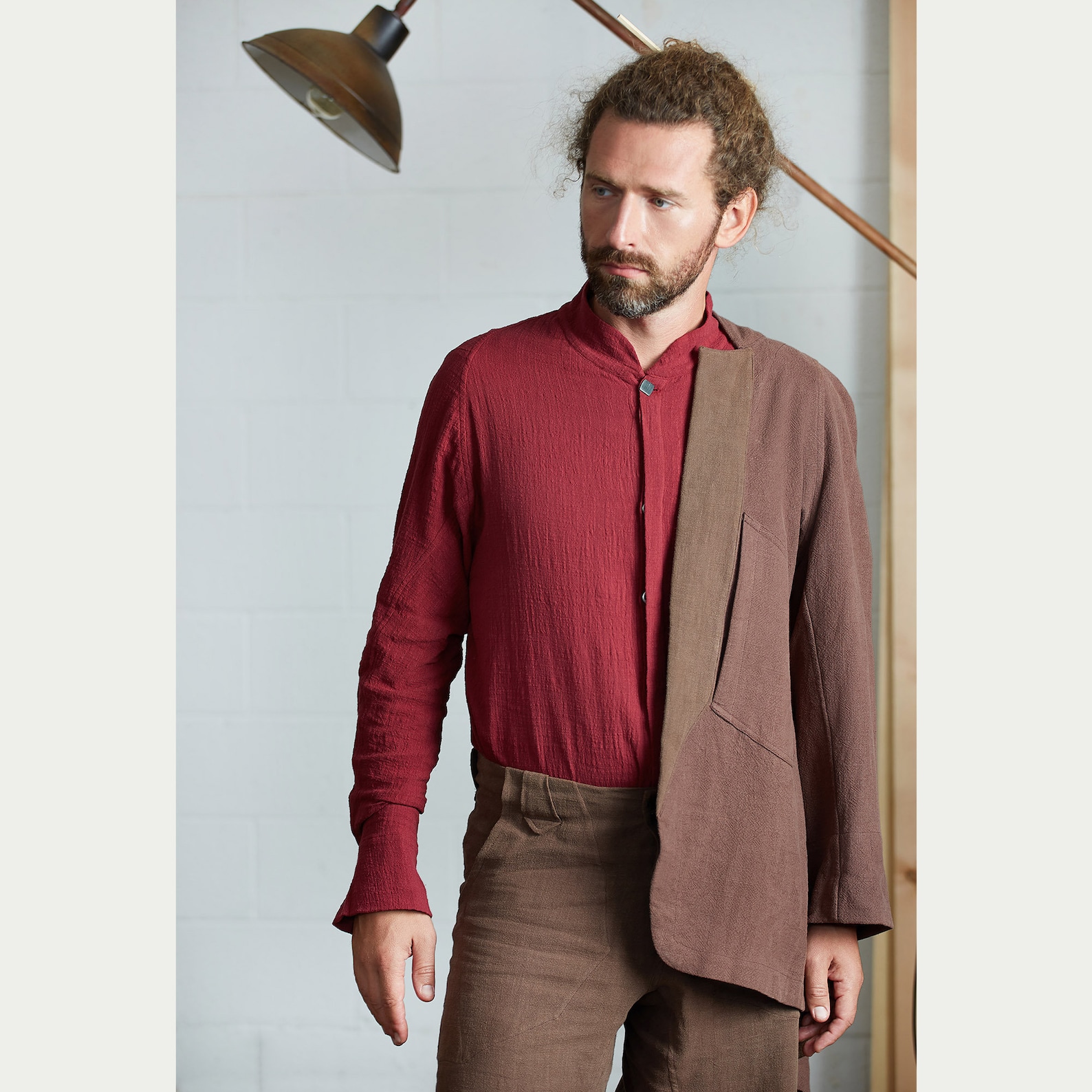 Asymmetrical Hemp Ribbon Jacket