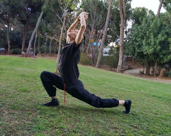 Unisex Hemp Yoga Long Pants, Comfortable Sustainable Clothing Natural Hemp Cotton Pants for Men and Women Activewear Workout Clothes