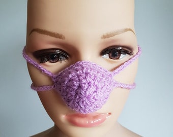 READY TO SHIP, Nose Warmer Size Large, Nose Cozy, Snoot Cozy,  Novelty Crochet Gift, Secret Santa Gift, Nose Warmer