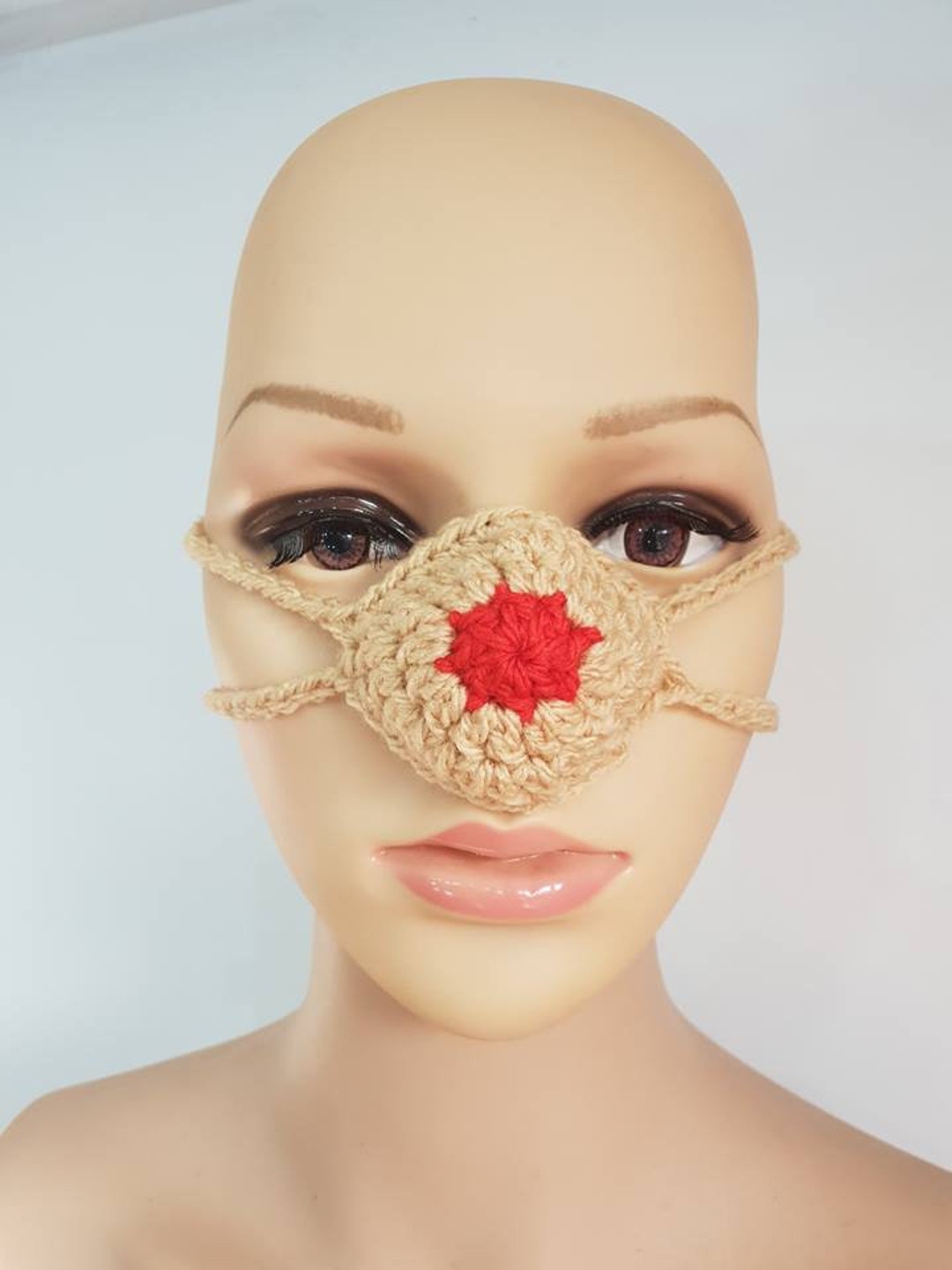 Red Nose Nose Warmer Knitted Nose Warmer Red Nose Warmer Etsy