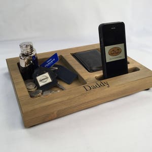 Personalised Man tray bedside organiser valet tray image 1