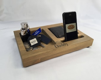 Personalised Man tray bedside organiser valet tray