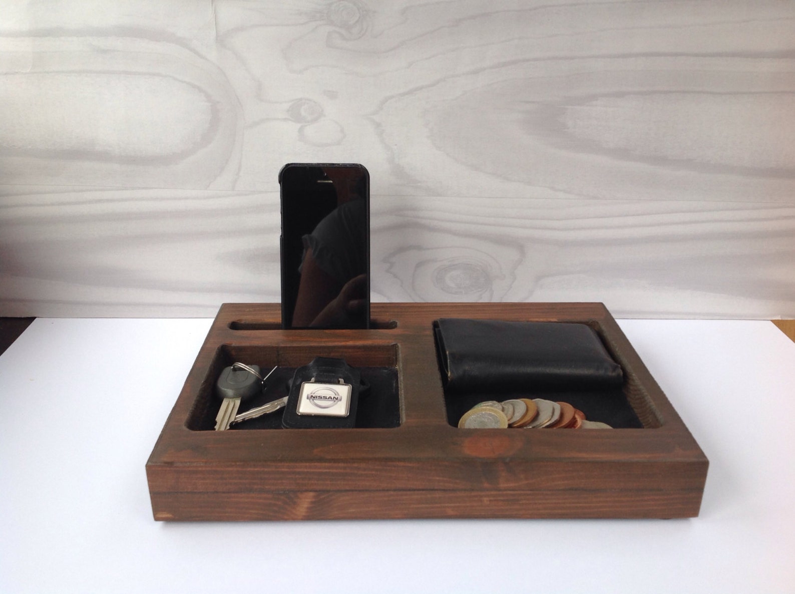 Man tray bedside organiser valet tray Etsy