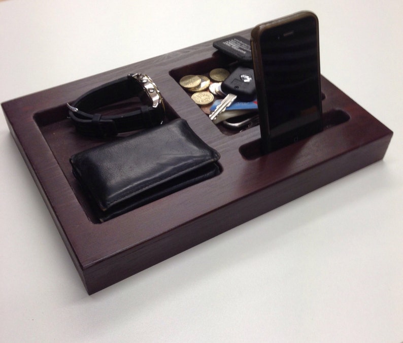 Personalised Man tray bedside organiser valet tray image 2