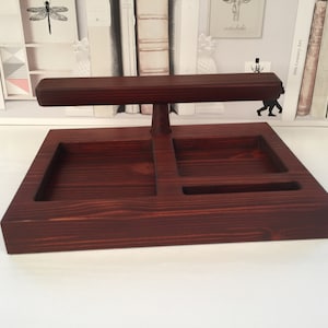 Wooden Watch stand bedside organiser image 3