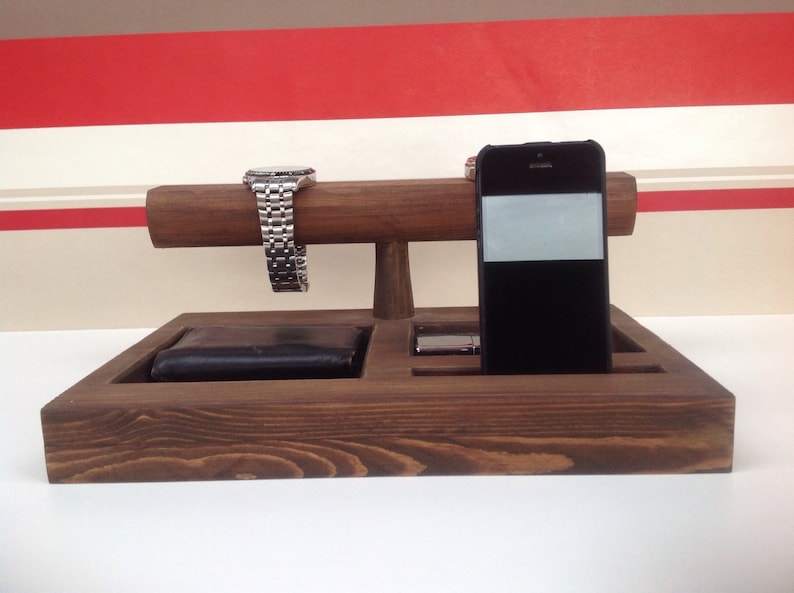 Wooden Watch Stand Bedside Organiser Etsy UK