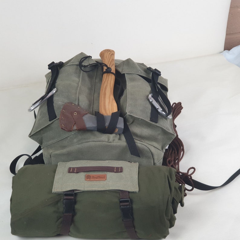 attaching tent to backpack