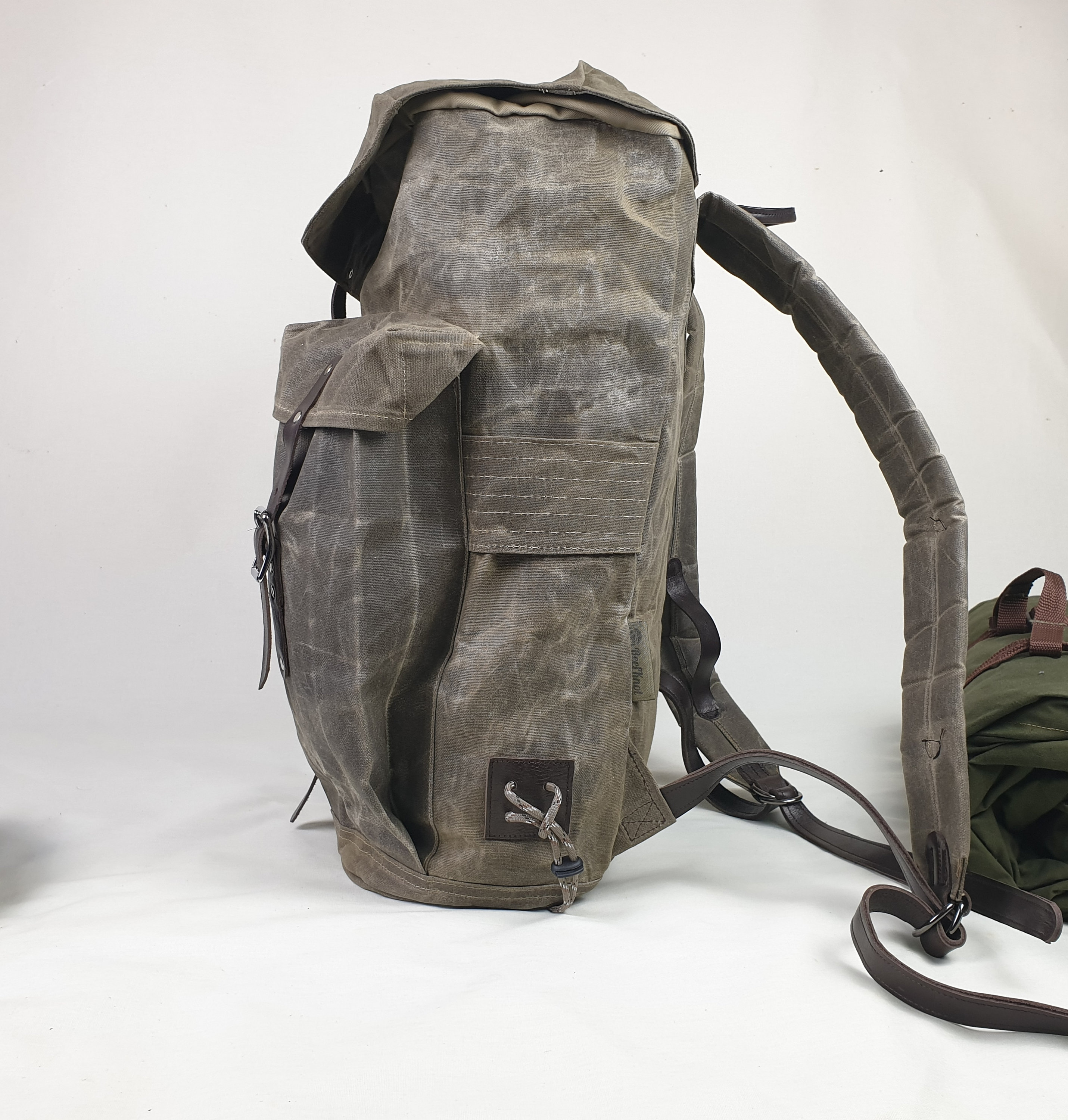 Waxed Canvas Backpack The Bushcrafter 30l pack heavy duty Etsy