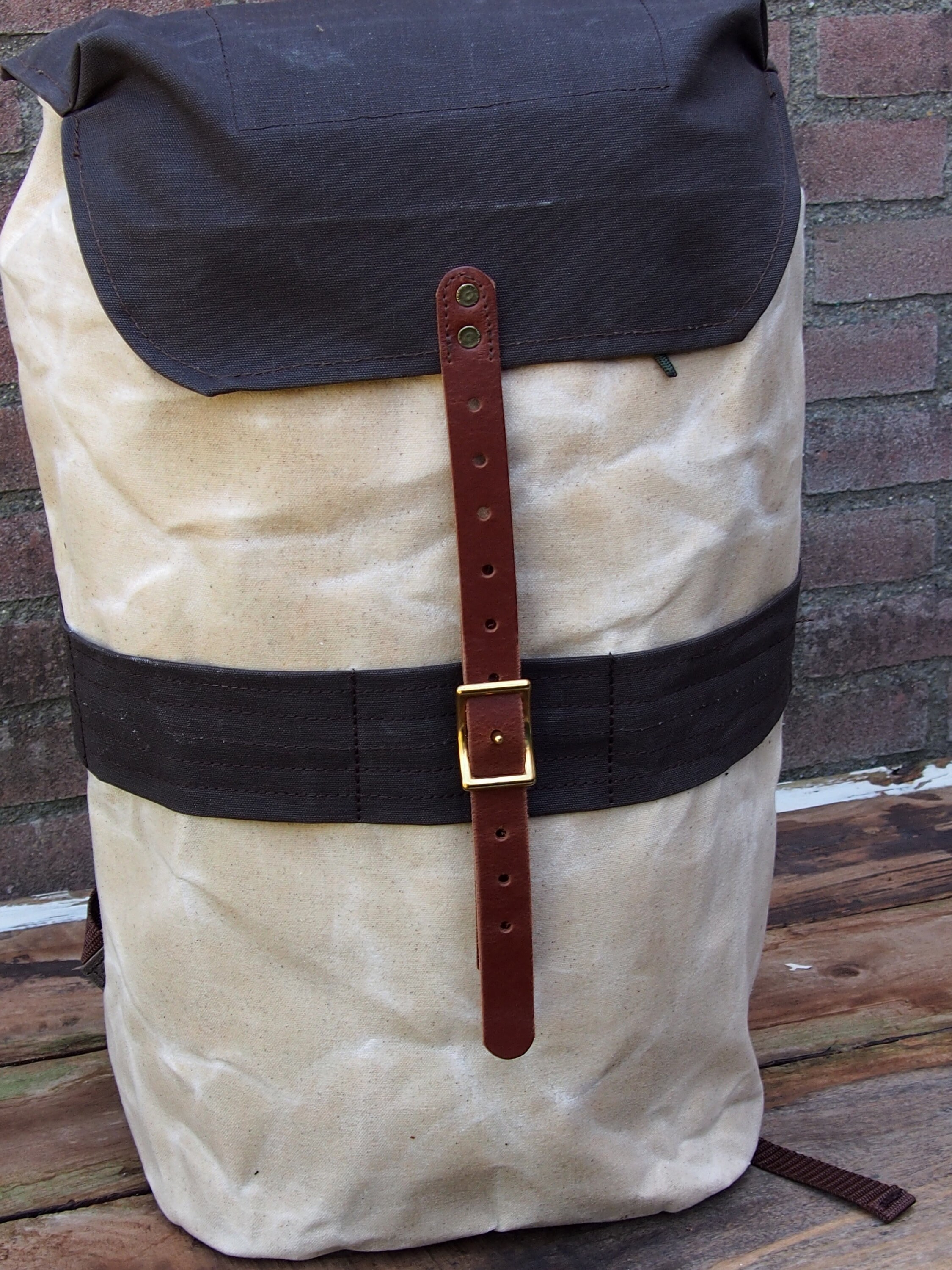 Bushcraft Canvas Backpack 30L capacity, A heavy duty waxed canvas