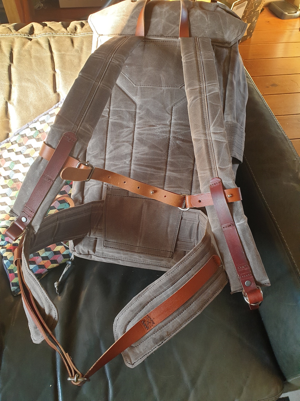 Waxed Canvas Backpack the Bushcrafter 30L Pack Heavy Duty Etsy UK