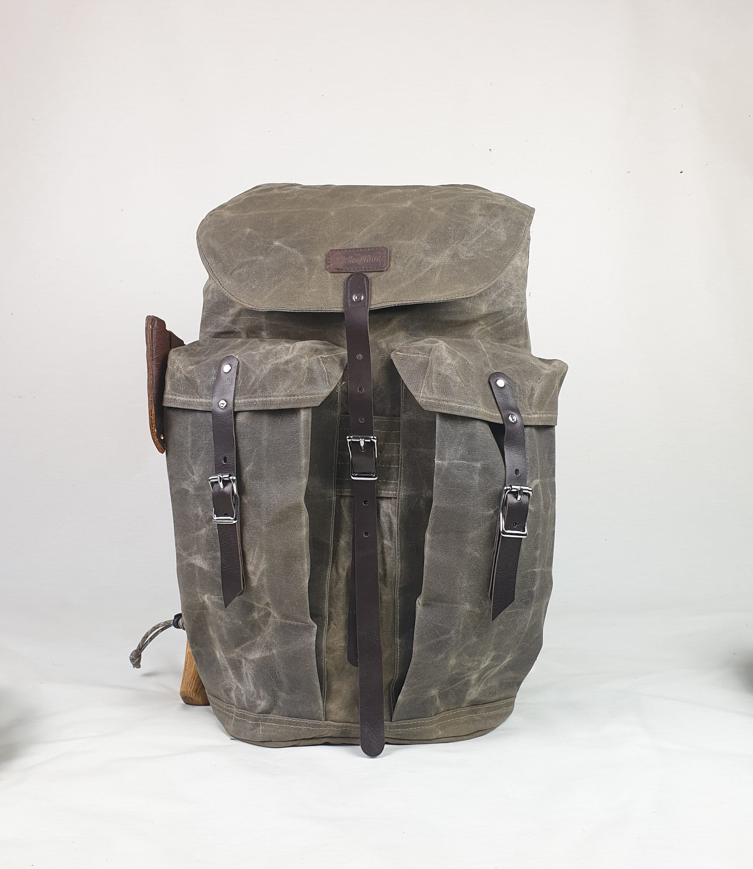 waxed canvas hiking backpack