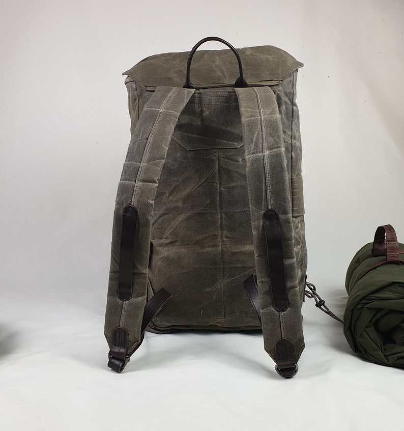 Waxed Canvas Backpack The Bushcrafter 30l pack heavy duty Etsy